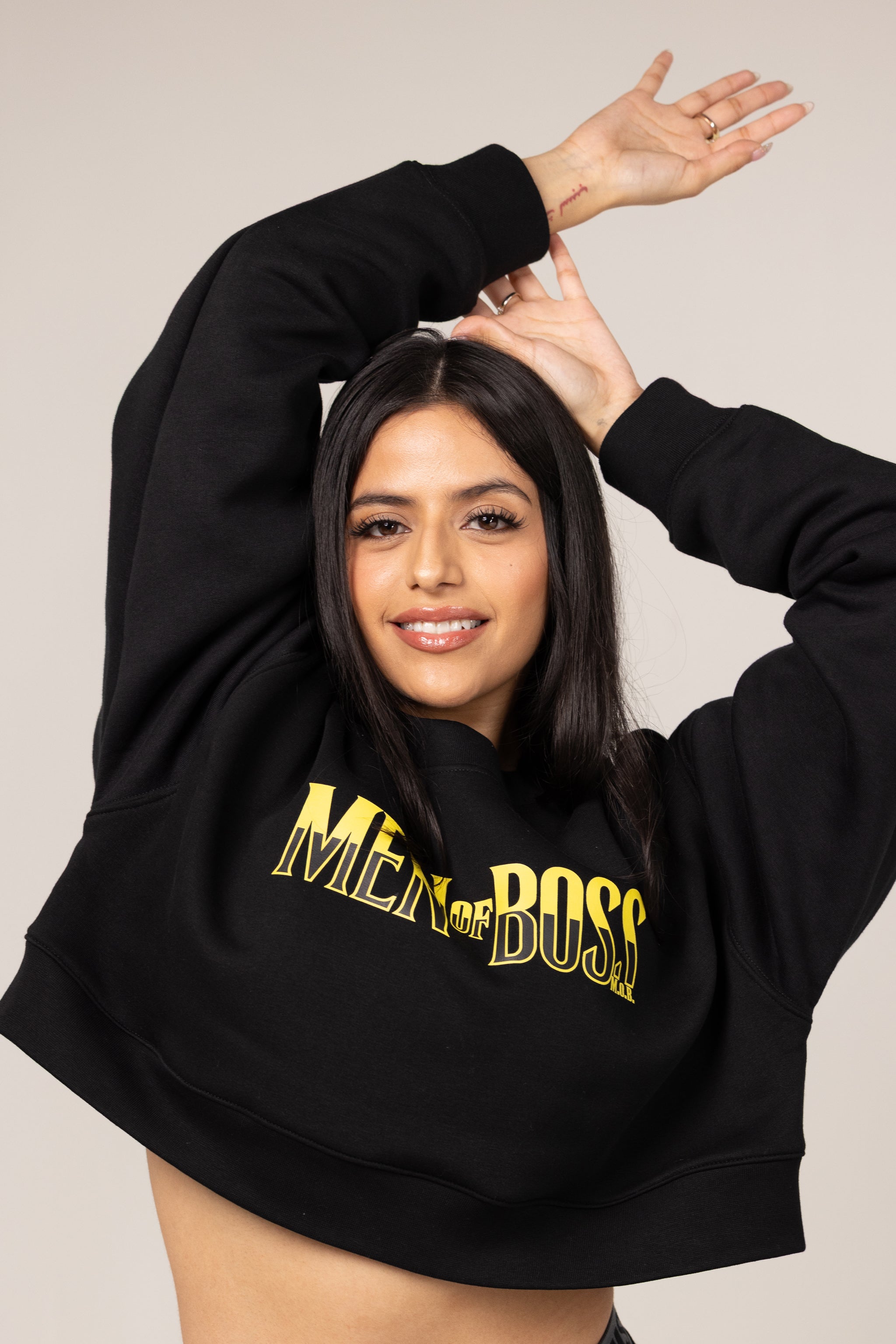 Men of Boss Crop Sweatshirt