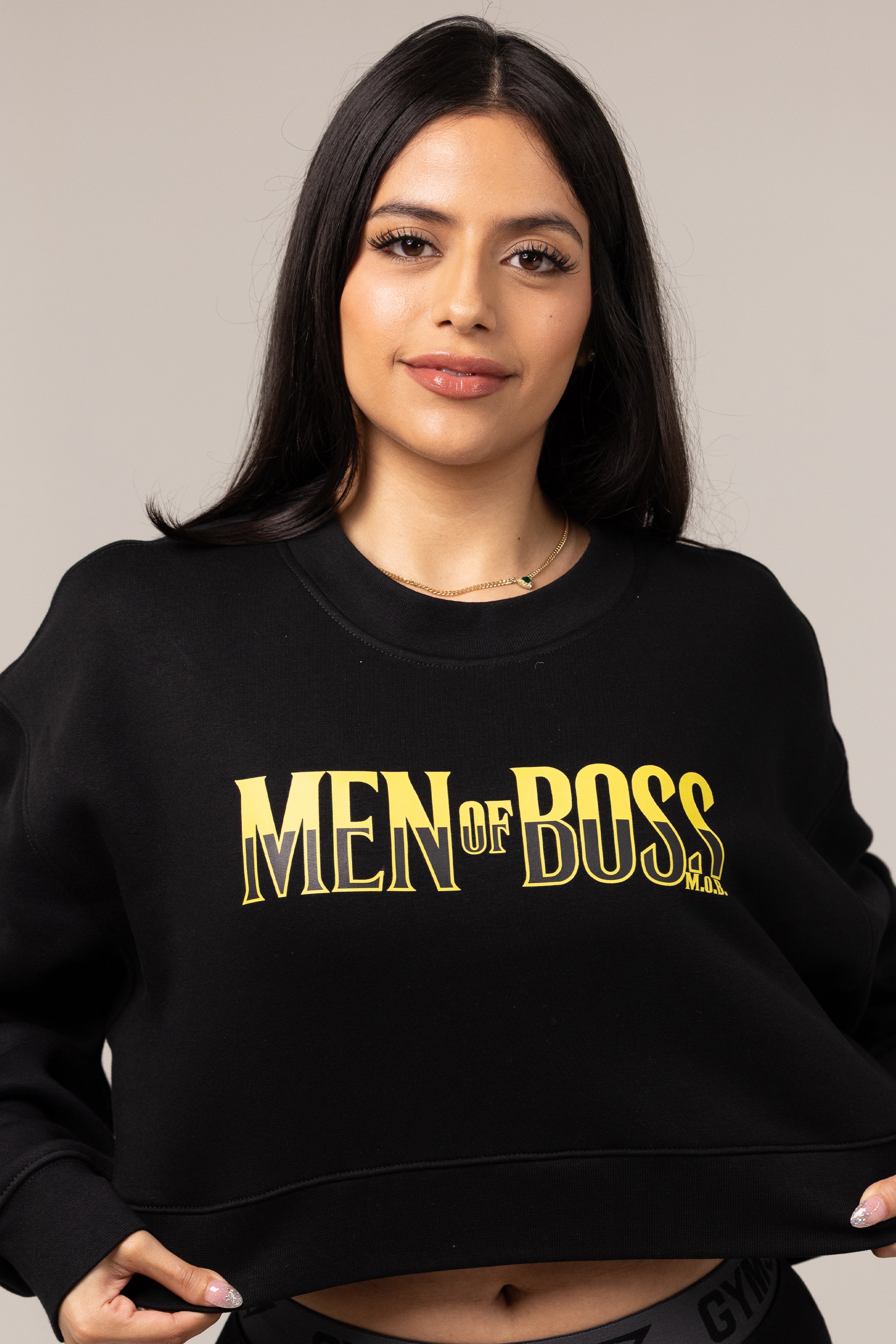Men of Boss Crop Sweatshirt