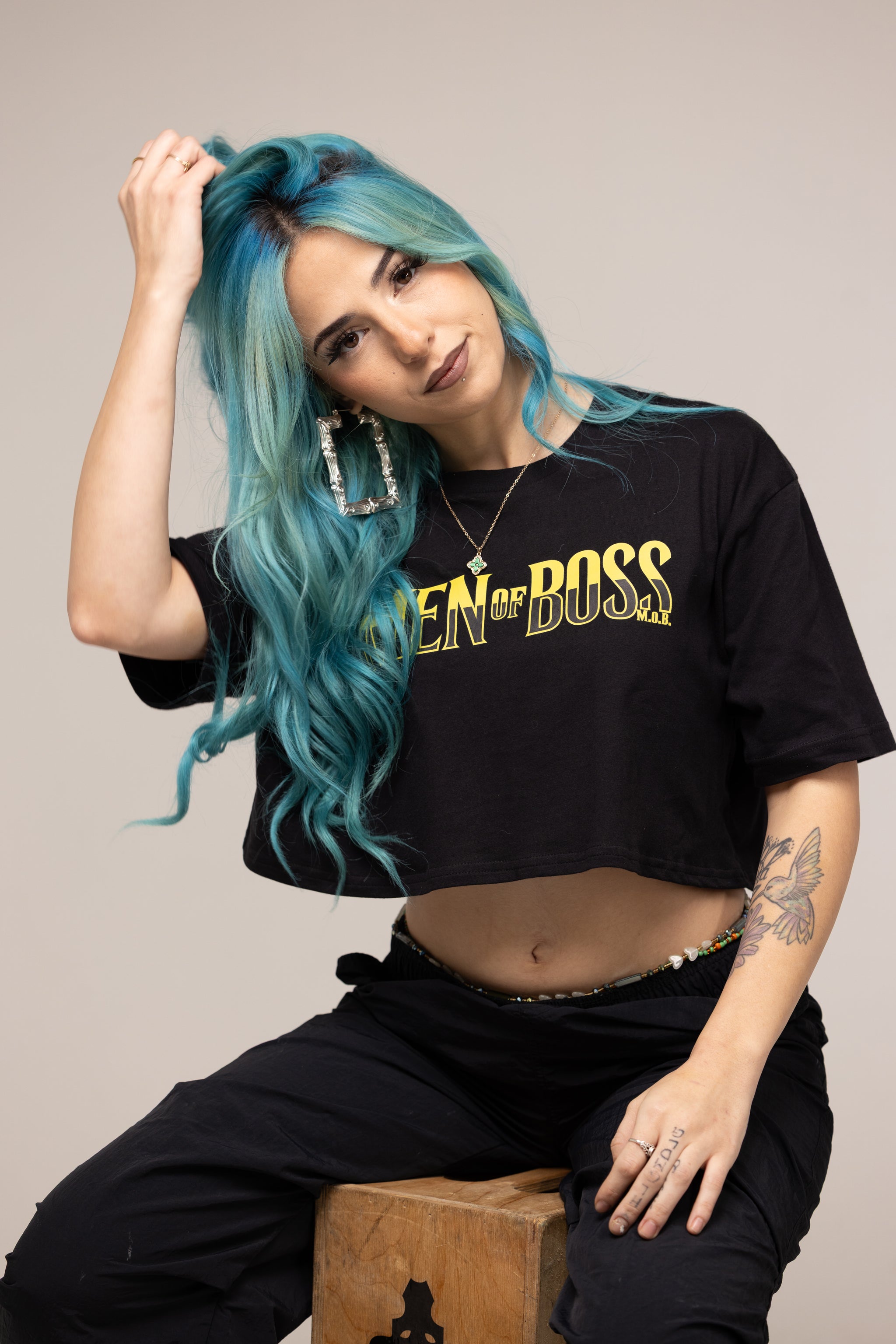 Men Of Boss Crop Top Tee